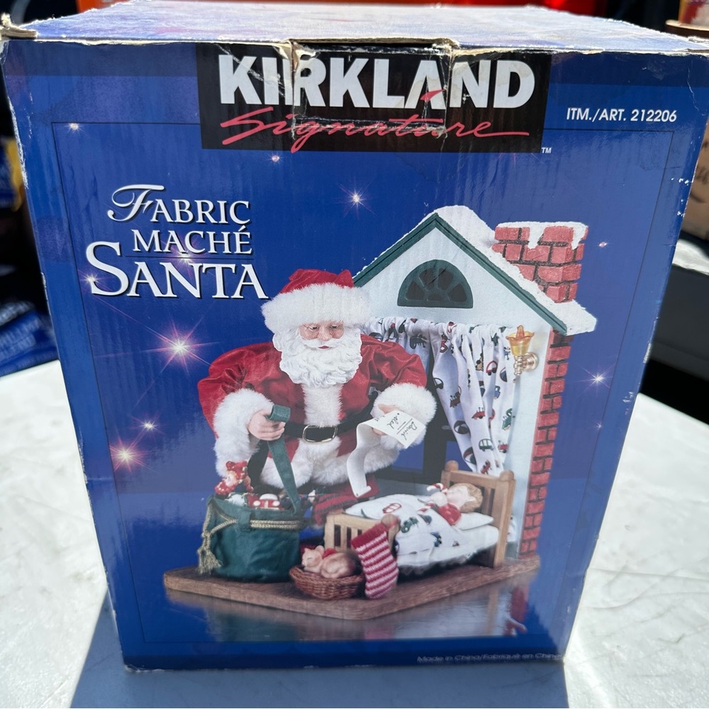 Kirkland Signature Santa Fabric Mache Presents